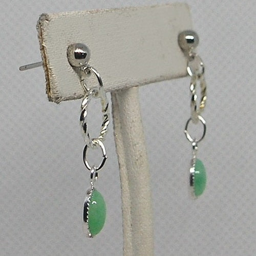 Dainty Green Agate Dangles