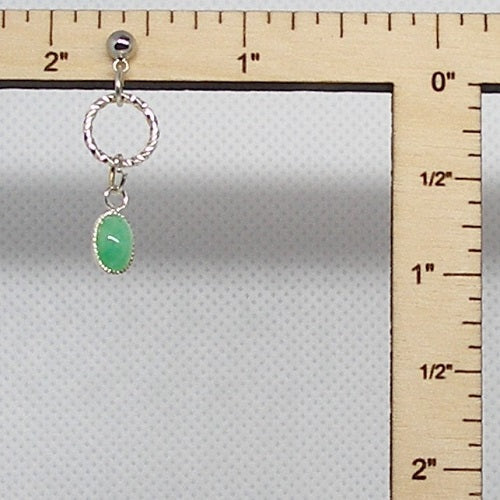 Dainty Green Agate Dangles