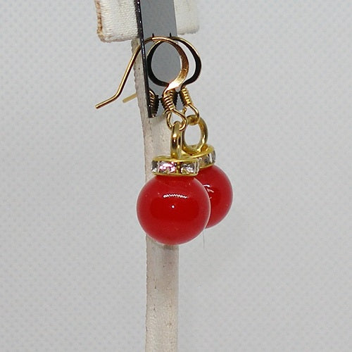 Dainty Red Ornament Earrings