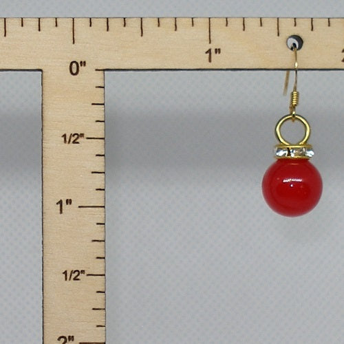 Dainty Red Ornament Earrings