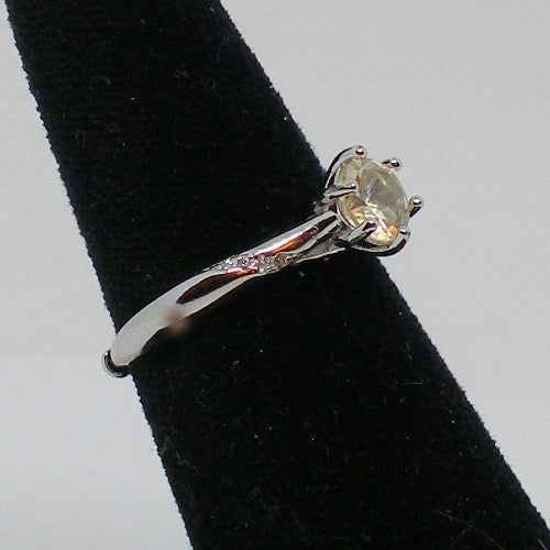 Dainty Yellow Quartz Ring