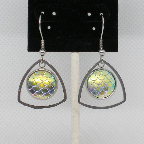 Dangly Mermaid Scale Earrings