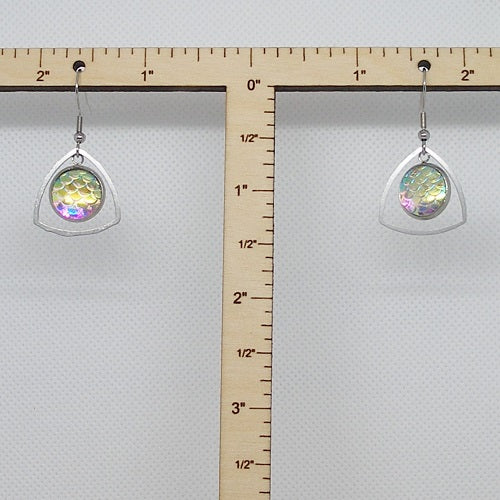 Dangly Mermaid Scale Earrings