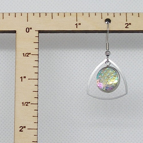 Dangly Mermaid Scale Earrings
