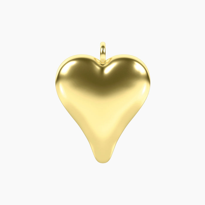 Ciondolo dorato cuore allungato