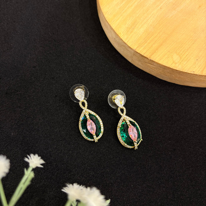 Emerald Aura Drop Earrings