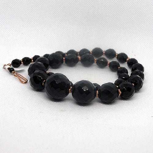 Faceted Black Glass Set