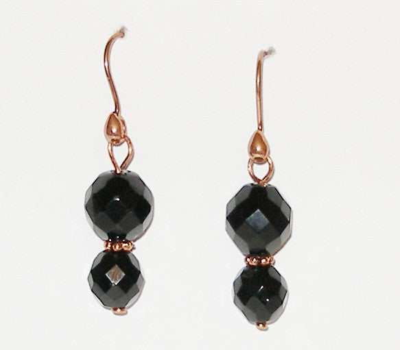 Faceted Black Glass Set