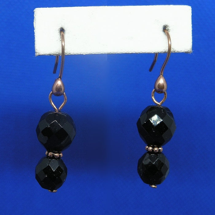 Faceted Black Glass Set