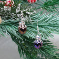 Faceted Glass Christmas Ornament Earrings