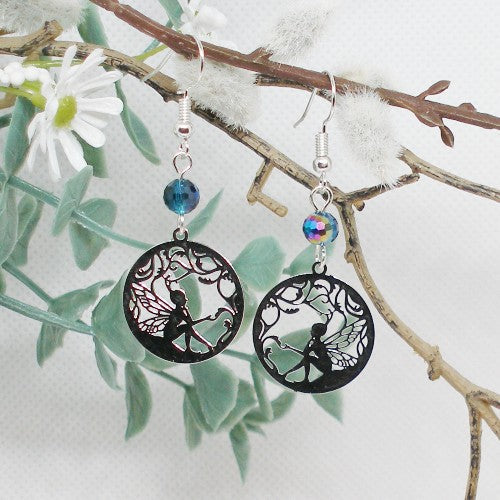 Fairy silhouette Dangle Earrings