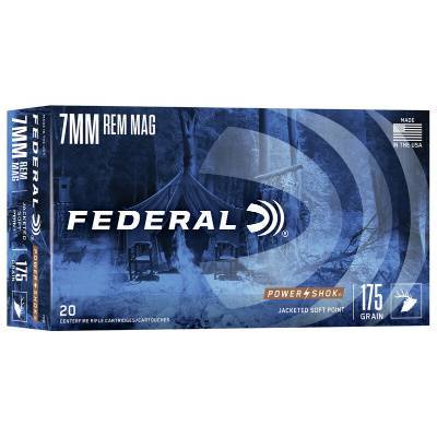 Federal Ammunition 7mm Remington Magnum 175 Grain Jacketed Soft Point 20 Count