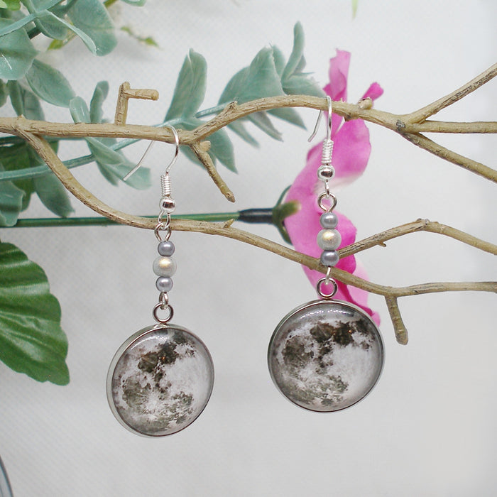 Full Moon Dangle Earrings