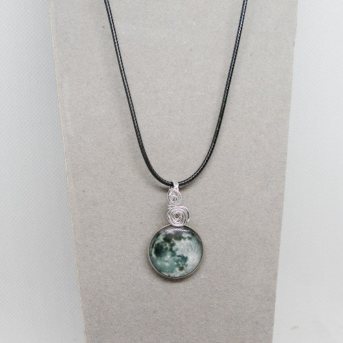Full Moon Pendant Necklace
