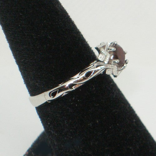 Garnet Solitaire Ring