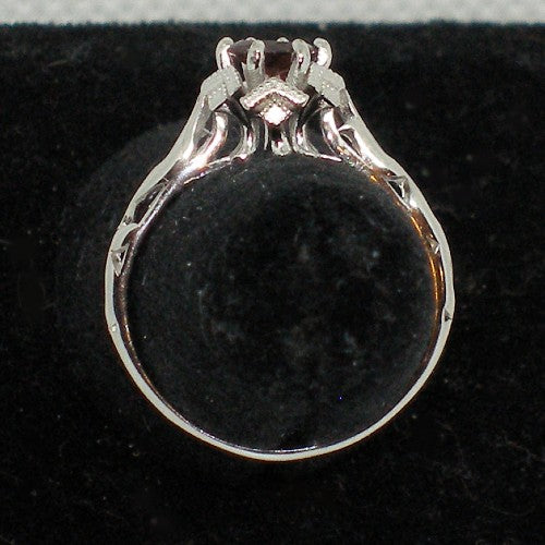 Garnet Solitaire Ring