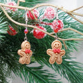 Gingerbread Man Earrings