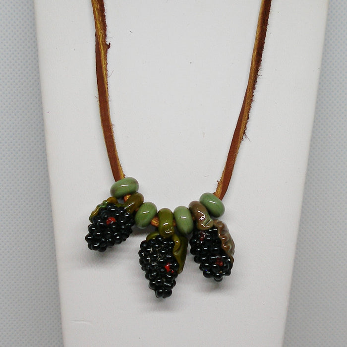 Glass Blackberry Necklace