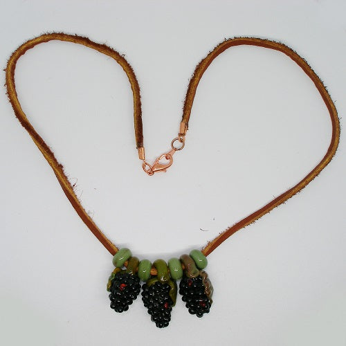 Glass Blackberry Necklace