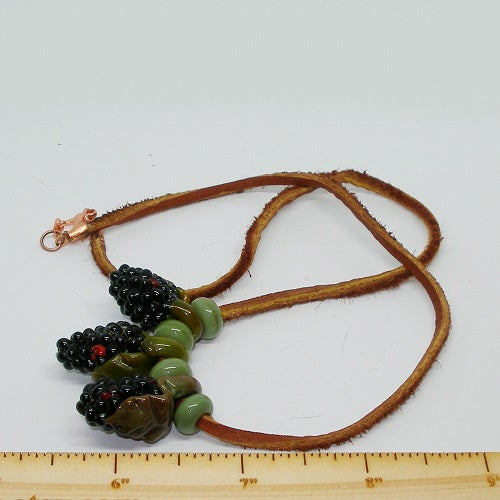 Glass Blackberry Necklace