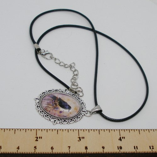 Glass Raven Necklace
