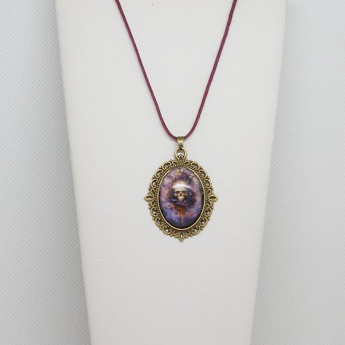 Glass Skull Pendant Necklace