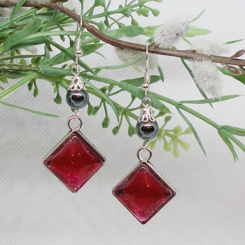 Glitter Polish Dangle Earrings