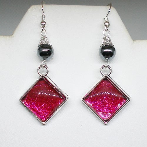 Glitter Polish Dangle Earrings