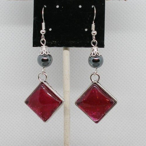 Glitter Polish Dangle Earrings