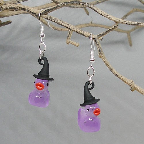 Glow in the Dark Ducky Dangle Earrings