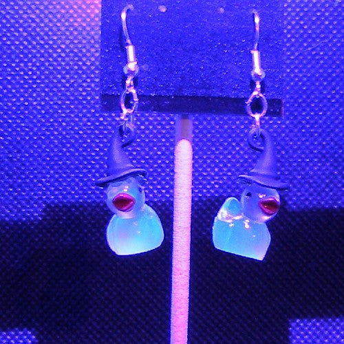Glow in the Dark Ducky Dangle Earrings