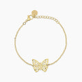 Bracciale dorato con farfalla