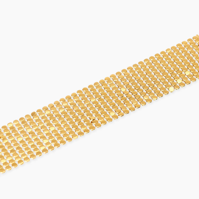 Bracciale dorato con catena disco