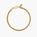 Bracciale in acciaio dorato con catena cardano