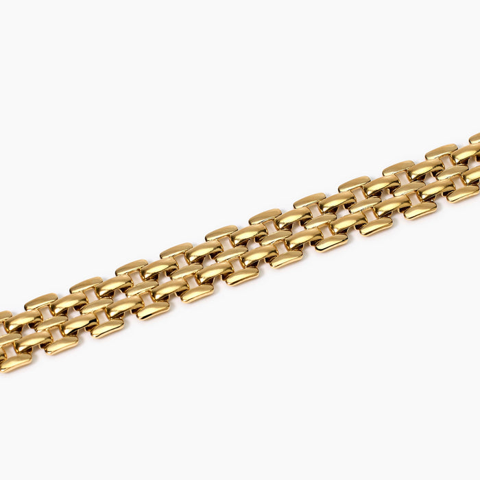 Bracciale in acciaio con catena panther