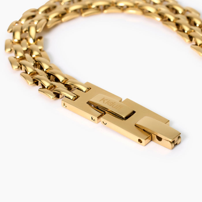 Bracciale in acciaio con catena panther