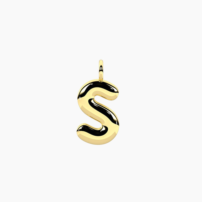 Ciondolo dorato lettera "S"