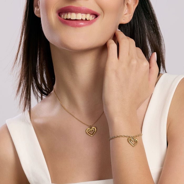 Girocollo dorato con cuore