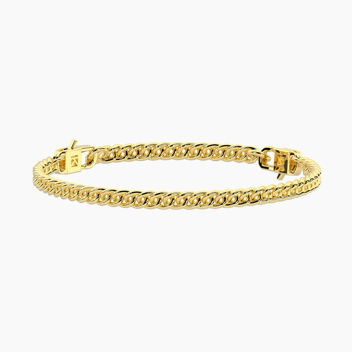 Bracciale componibile dorato con catena groumette