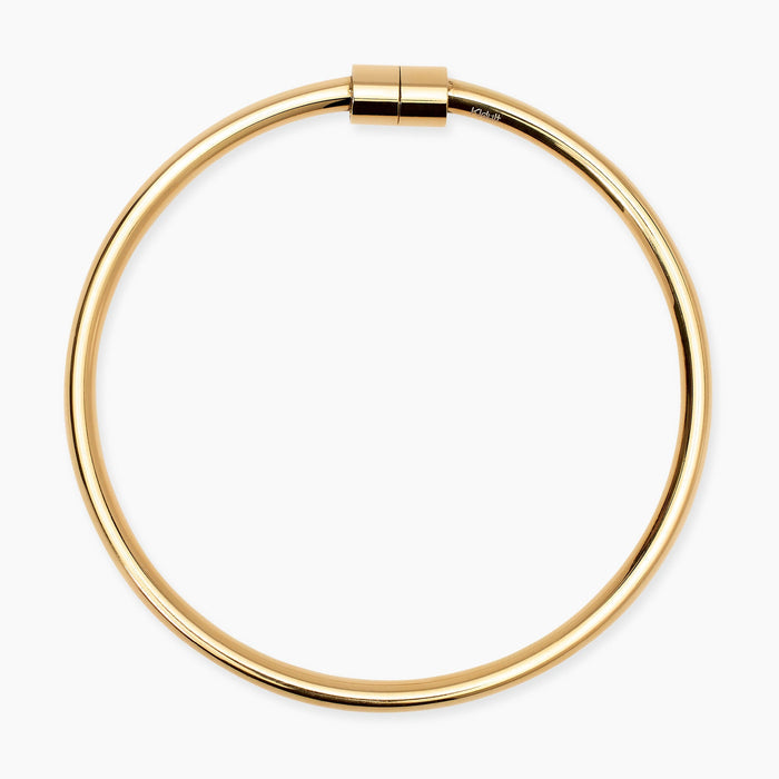 Bracciale bangle in acciaio dorato