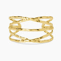 Bracciale cuff in acciaio dorato