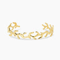 Bracciale cuff in acciaio dorato