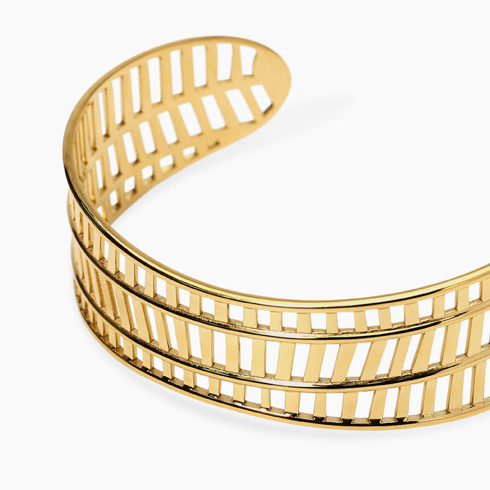 Bracciale cuff in dorato