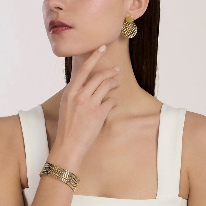 Bracciale cuff in dorato