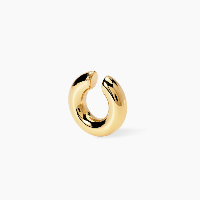 Orecchino ear cuff in acciaio dorato