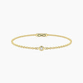 Bracciale infinity in acciaio dorato con diamante lab-grown