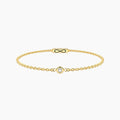 Bracciale infinity in acciaio dorato con diamante lab-grown