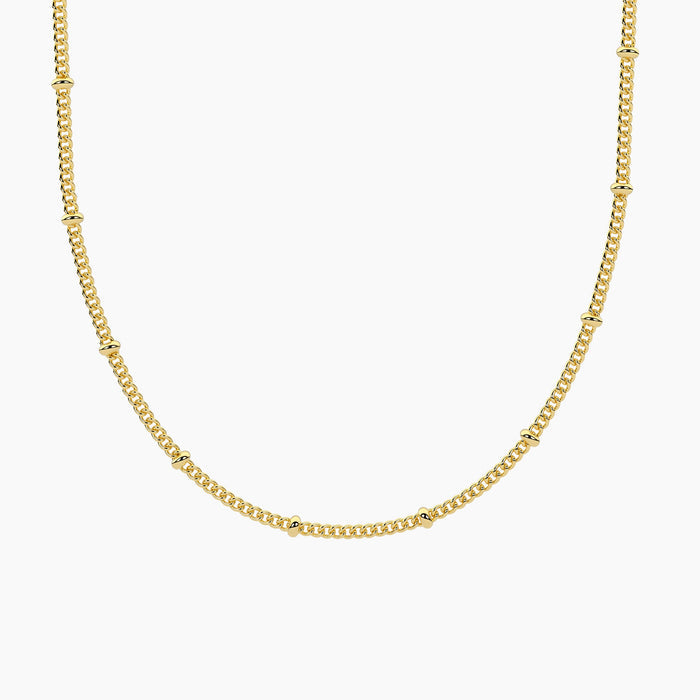 Collana componibile in acciaio dorato con catena groumette