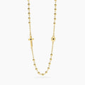 Collana in acciaio dorato con croce