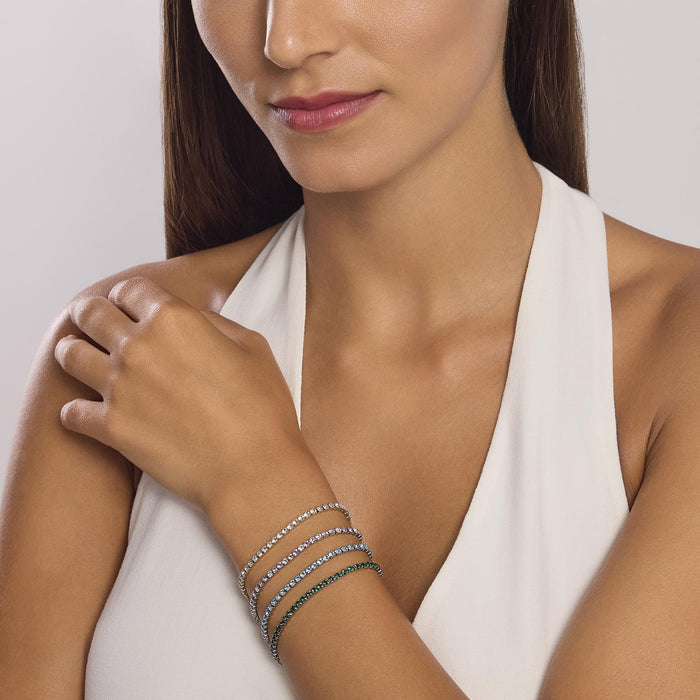 Bracciale tennis dorato con cristalli